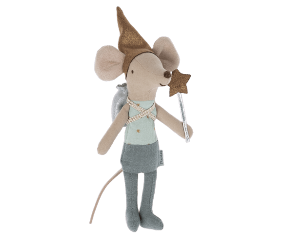 Maileg Tooth fairy mouse in matchbox blue Maileg Tooth fairy mouse in matchbox blue