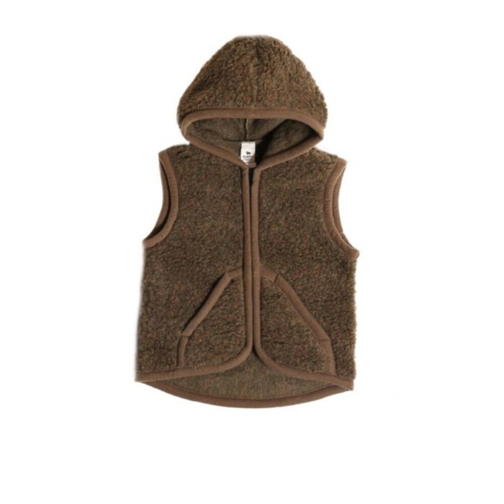 Alwero hooded bodywarmer alpen junior robby - bark