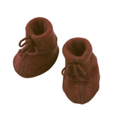Engel Natur wool fleece baby bootees - cinnamon melange