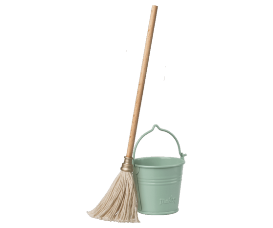 Maileg bucket and mop Maileg bucket and mop