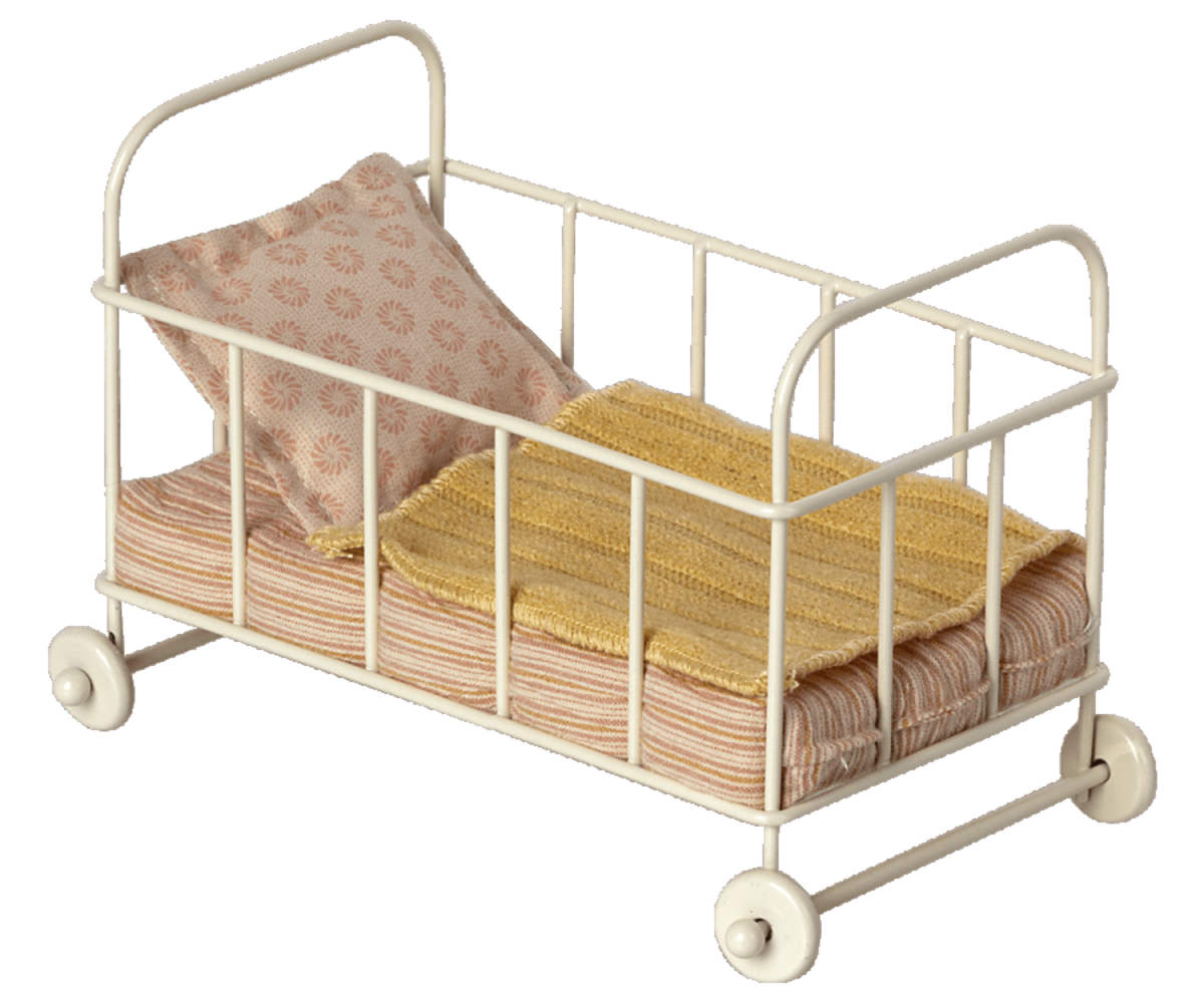 Maileg Cot bed Micro - Rose Maileg Cot bed Micro - Rose
