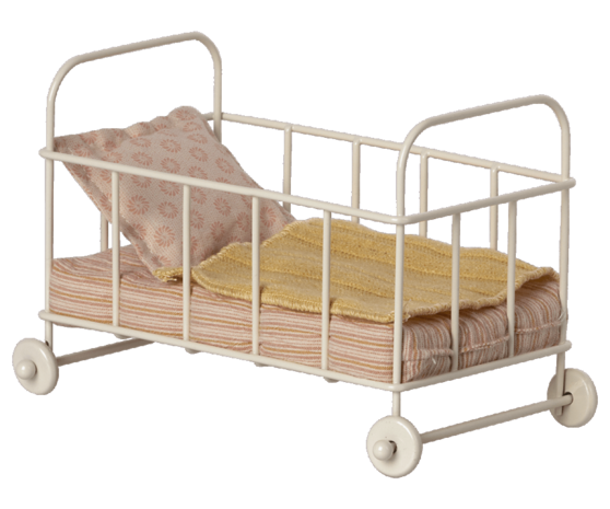 Maileg Cot bed Micro - Rose Maileg Cot bed Micro - Rose