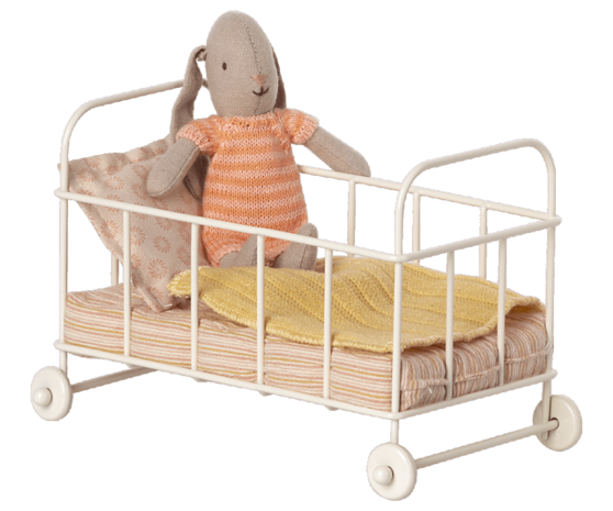 Maileg Cot bed Micro - Rose Maileg Cot bed Micro - Rose