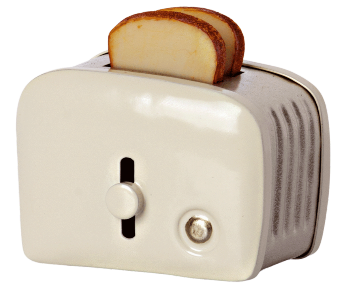 Maileg miniature toaster & bread off white Maileg miniature toaster & bread off white