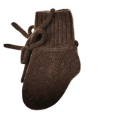 merino wol booties - dark brown
