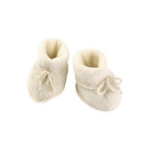 wol fleece baby slofjes - natural