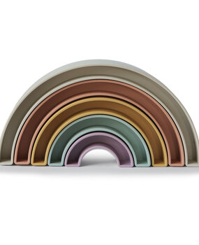 Mushie stacking cups - rainbow - tropical