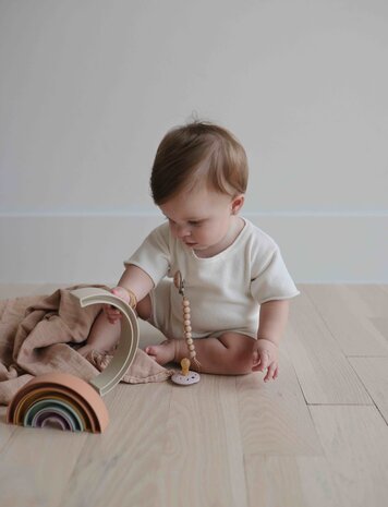 Mushie stacking cups - rainbow - tropical Mushie stacking cups - rainbow - tropical