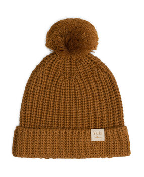 Yuki Kidswear chunky knitted beanie - rust