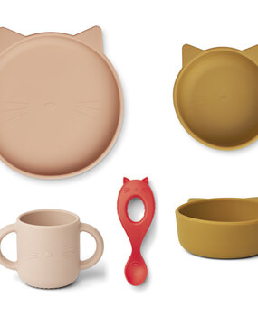 Liewood Vivi silicone set - cat rose multi mix Liewood Vivi silicone set - cat rose multi mix