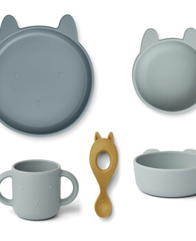 Liewood Vivi silicone set - rabbit blue multi mix Liewood Vivi silicone set - rabbit blue multi mix