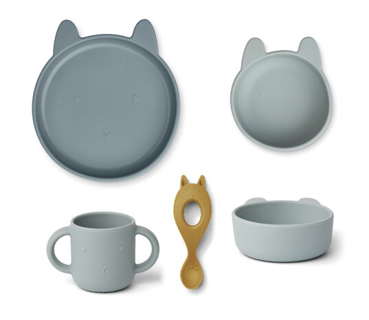 Liewood Vivi silicone set - rabbit blue multi mix