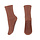 Cotton socks with anti-slip - copper brown 2315