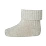 Cotton rib baby socks - creme melange 499