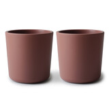 Mushie Set van 2 drinkbekers - woodchuck Mushie Set van 2 drinkbekers - woodchuck