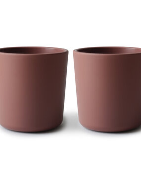 Mushie Set van 2 drinkbekers - woodchuck Mushie Set van 2 drinkbekers - woodchuck