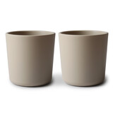 Mushie Set van 2 drinkbekers - vanilla Mushie Set van 2 drinkbekers - vanilla