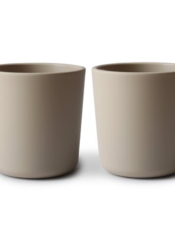 Mushie Set van 2 drinkbekers - vanilla