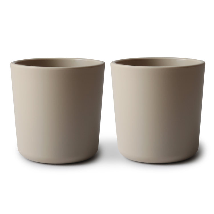 Mushie Set van 2 drinkbekers - vanilla