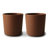 Mushie Set van 2 drinkbekers - caramel Mushie Set van 2 drinkbekers - caramel