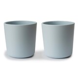 Mushie Set van 2 drinkbekers - powder blue Mushie Set van 2 drinkbekers - powder blue