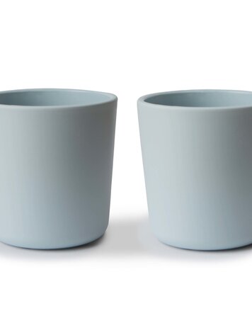 Mushie Set van 2 drinkbekers - powder blue