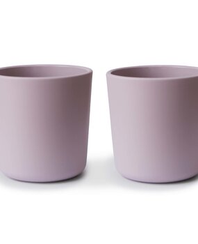 Mushie Set van 2 drinkbekers - soft lilac Mushie Set van 2 drinkbekers - soft lilac