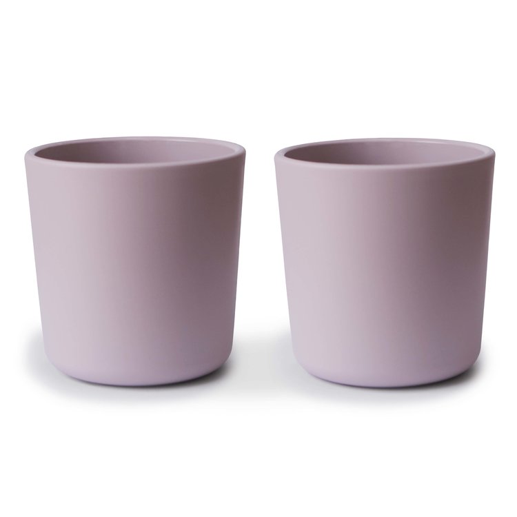 Mushie Set van 2 drinkbekers - soft lilac