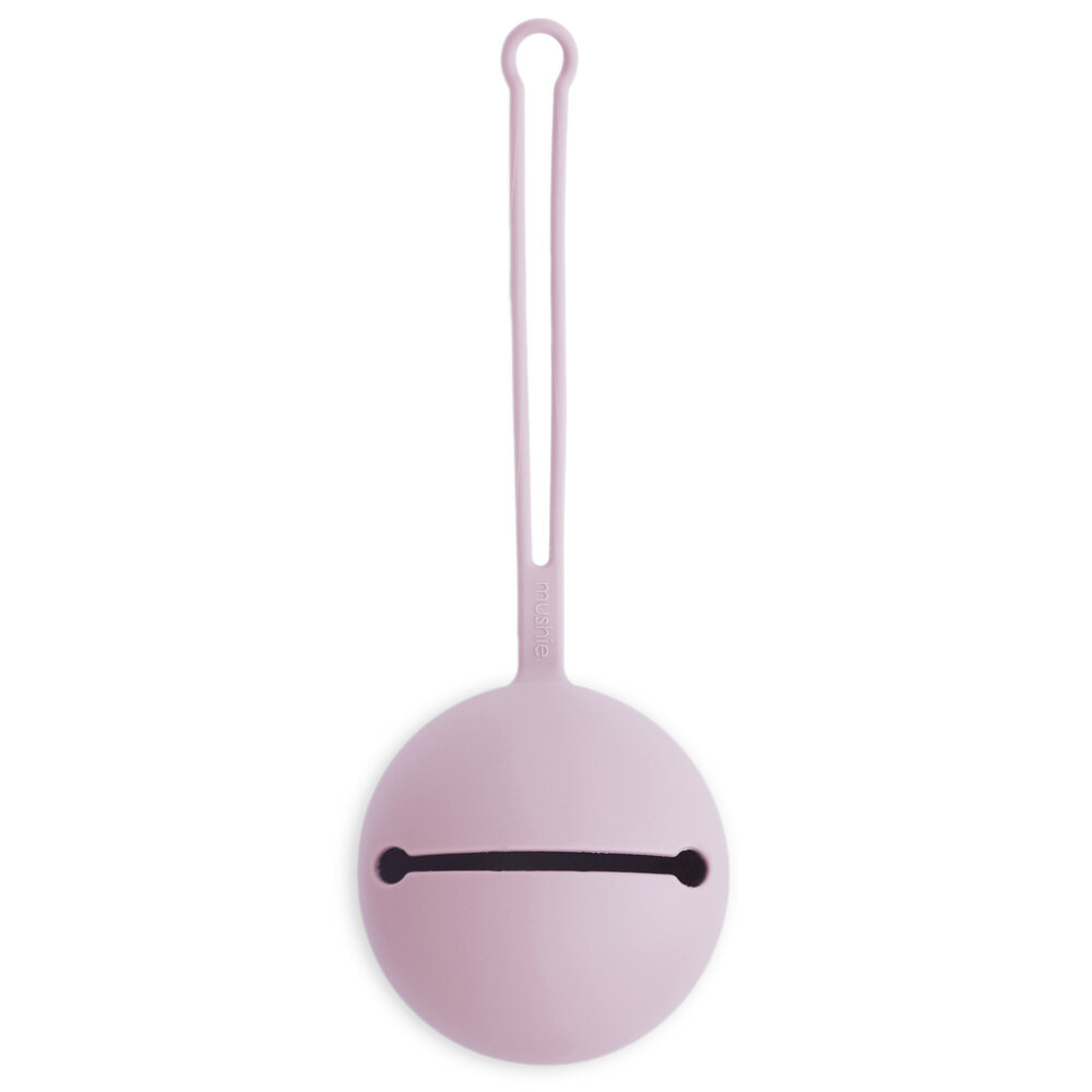 Mushie Siliconen speenhouder - soft lilac