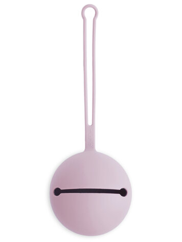 Mushie Siliconen speenhouder - soft lilac