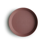 Mushie Set van 2 ronde borden  - woodchuck Mushie Set van 2 ronde borden  - woodchuck