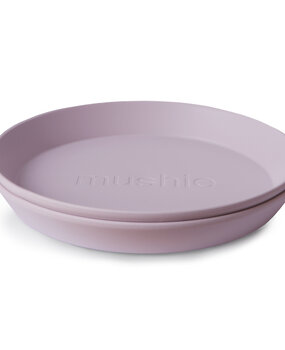 Mushie Set van 2 ronde borden  - soft lilac Mushie Set van 2 ronde borden  - soft lilac