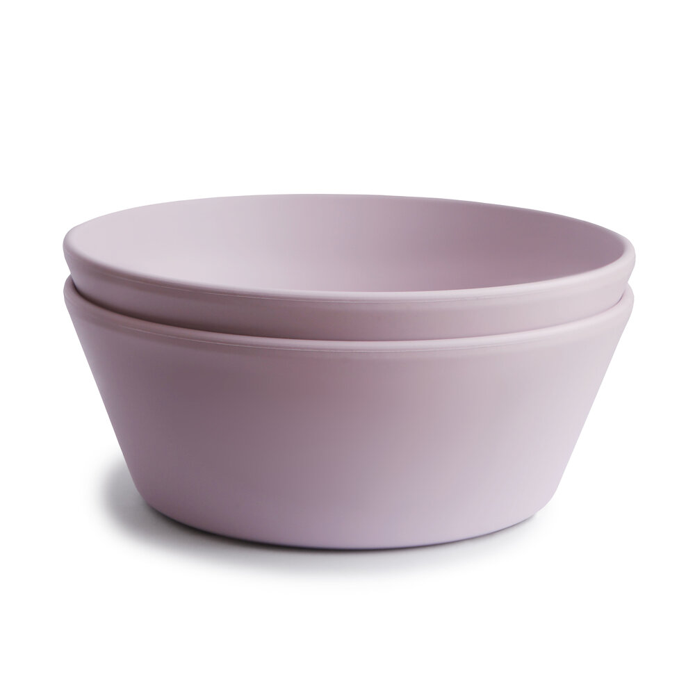 Mushie Set van 2 kommen - soft lilac Mushie Set van 2 kommen - soft lilac