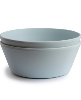 Mushie Set van 2 kommen - powder blue Mushie Set van 2 kommen - powder blue