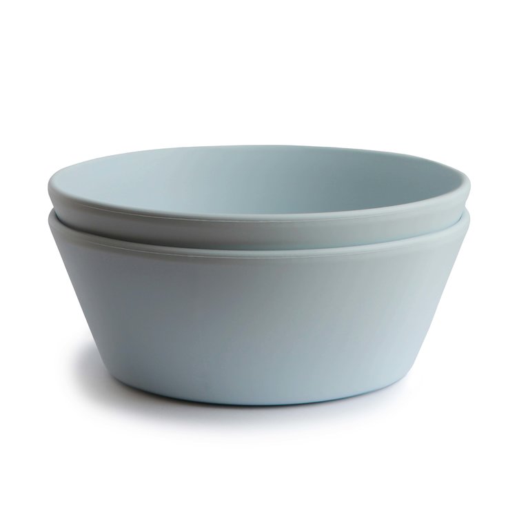 Mushie Set van 2 kommen - powder blue