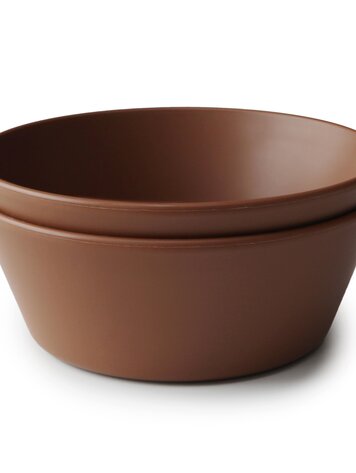 Mushie Set van 2 kommen - caramel