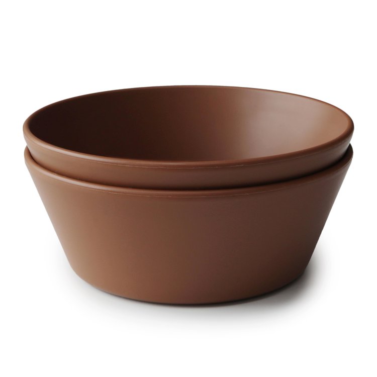 Mushie Set van 2 kommen - caramel