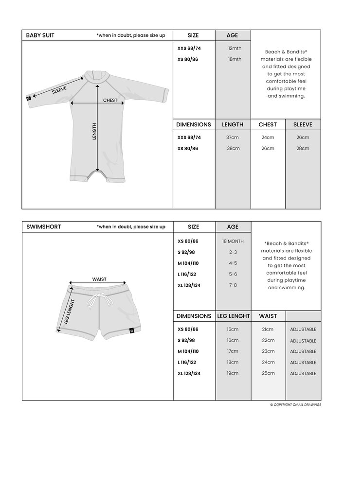 Beach & Bandits Leopard Shark Swimshort - Ivory Beach & Bandits Leopard Shark Swimshort - Ivory