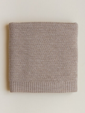 Hvid Blanket Dora Sand