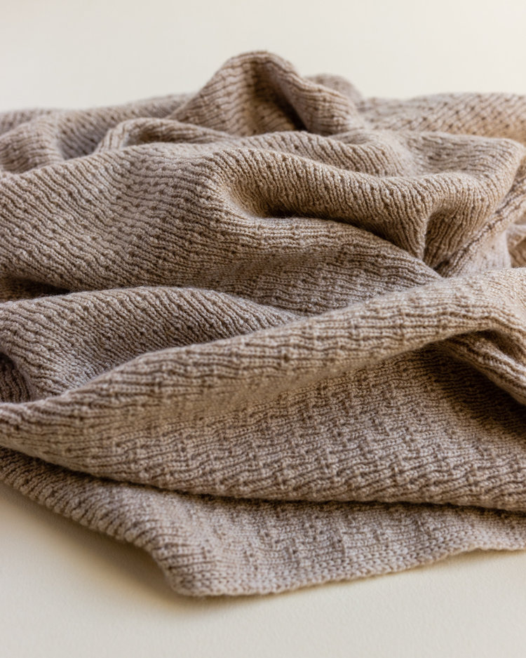 Hvid Blanket Dora Sand