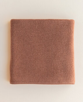 Hvid Blanket Felix Terracotta Hvid Blanket Felix Terracotta