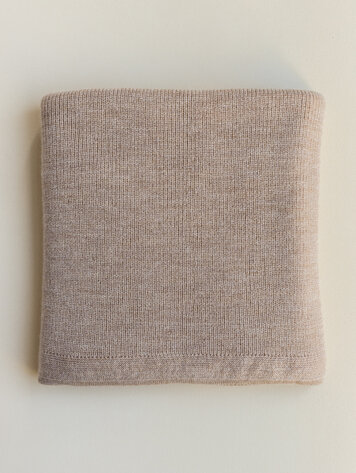 Hvid Blanket Felix Sand