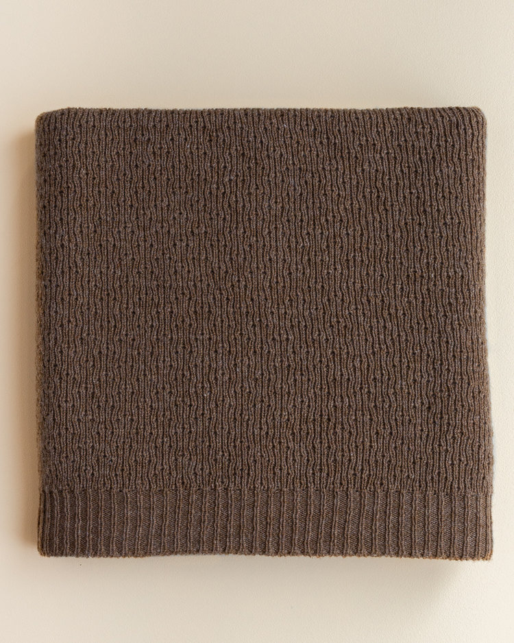 Hvid Blanket Flora Walnut