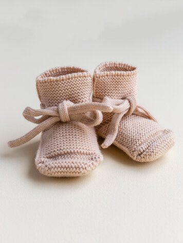 Hvid Booties - Apricot