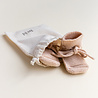 Hvid Babyslofjes booties Apricot – Merinowol Hvid Babyslofjes booties Apricot – Merinowol