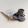 Hvid babyslofjes van merinowol otter Hvid babyslofjes van merinowol otter