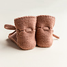 Hvid babyslofjes van merinowol terracotta Hvid babyslofjes van merinowol terracotta