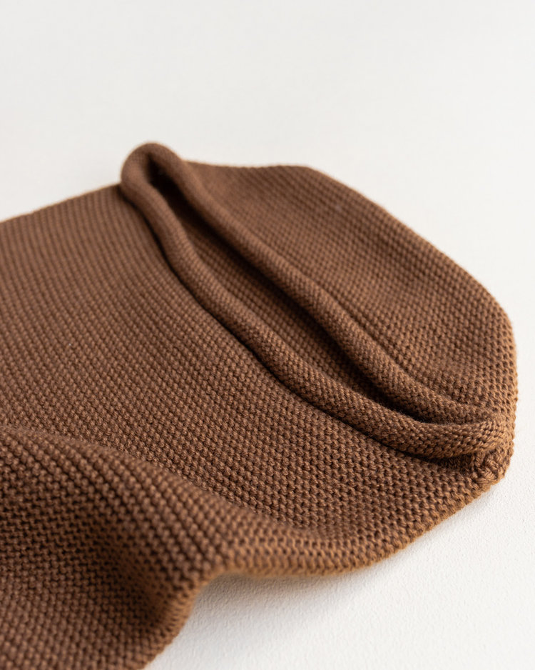Hvid baby cocoon Mocha - merinowol