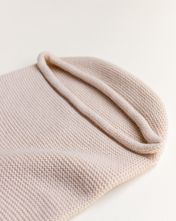 Hvid baby cocoon Oat - Merinowol