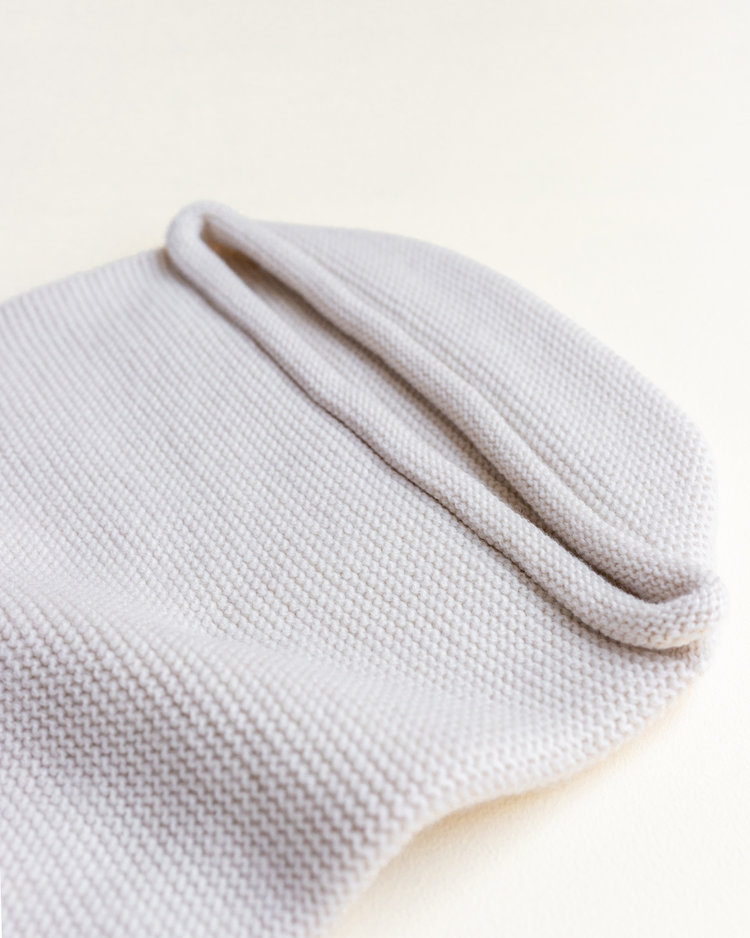 Hvid baby cocoon Off White - Merinowol
